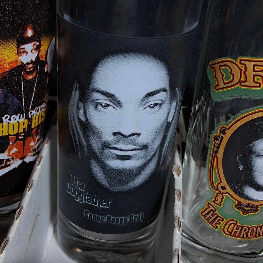 Silver Buffalo Death Row Records Shooter Set Dr Dre Snoop Dogg 2Pac Shot Glasses